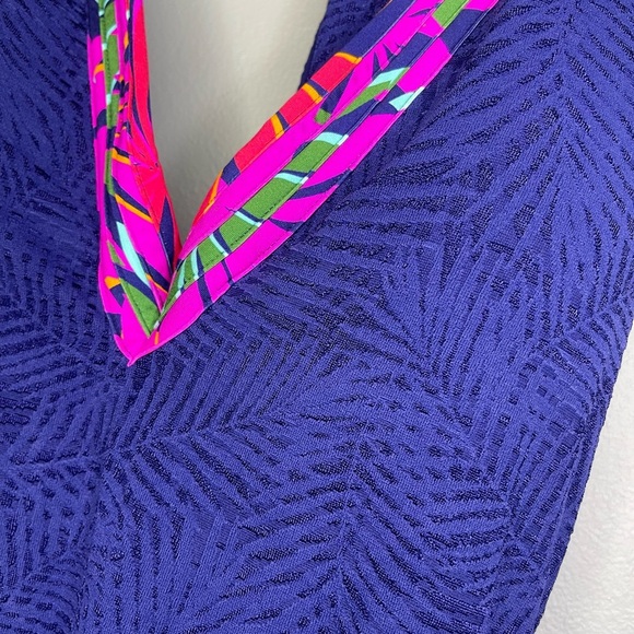 Trina Turk Navy One Piece with Multicolor V-Neck - Picture 5 of 7